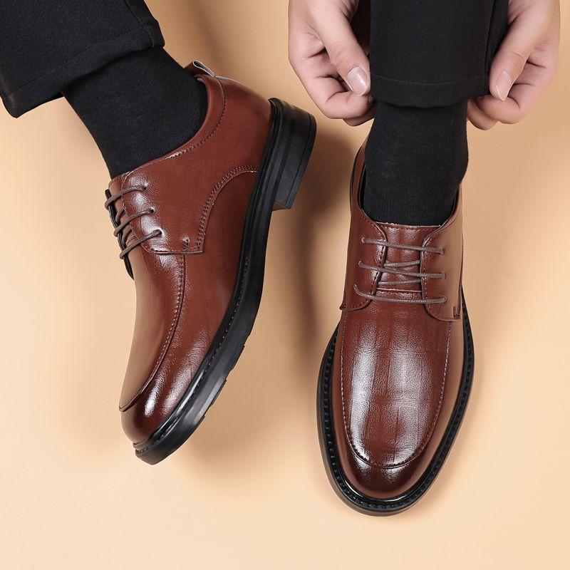 Fashion New In Lace-Up Business Leather Shoes for Men Adults On Sale Pu Social Common Fashion 2025 Classic Original Man Casual Shoe