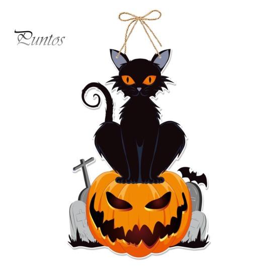 Счастливый Хэллоуин Дверной Знак Жуткая Тыква Призрак Летучая Мышь Скелет Крытый Открытый Передняя Дверь Настенное Украшение Добро пожаловать Дверная Табличка Домашние Праздничные Атрибуты