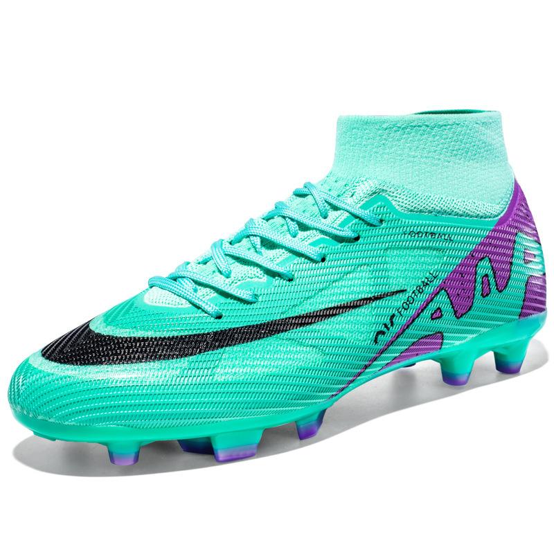 Foreign Trade New High-top Football Shoes Long Nail Football Shoes TF Broken Nail Training Shoes Football Falcon Men's