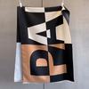 Осень и зима новый шарф с буквенным геометрическим сплетением контрастного цвета женский простой универсальный шарф для защиты шеи модная декоративная шаль