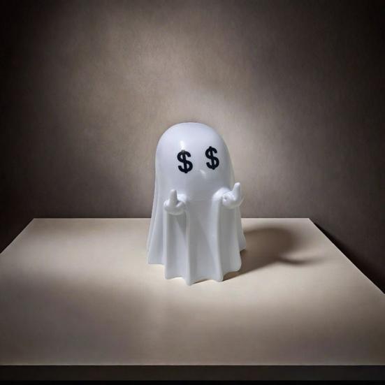 Хэллоуин Фигурка Призрака Средний Палец Украшение Призрак Смола Показать Палец Статуэтка Призрака для Стола Дома Офиса Ванной