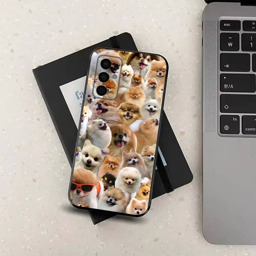 Cute P-Pomeranian Dogs Phone For Samsung Galaxy A53,31,52,72,41,22,73,32,71,Note,J7,8,9,5G Soft Black Silicone Case