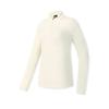 Explorer Fashion Casual Outdoor Versatile Slim Fit Elastic Half Zip Knit Long Sleeve T-Shirt Women Tops Dew-White A11W547203FIV
