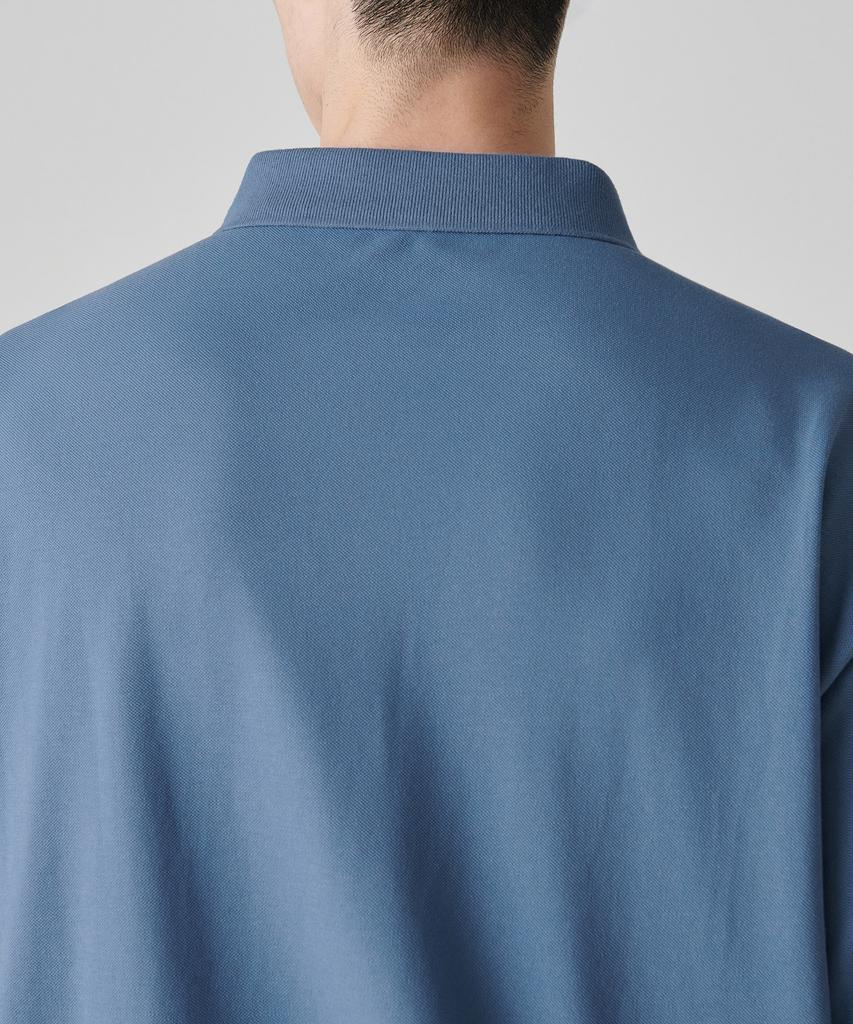 MUSINSA STANDARD [Cooltandard] Relaxed Fit Pique Polo Shirt [Blue Grey]