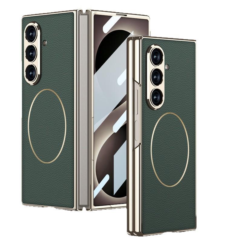 Premium Electroplated PC Flip Case Galaxy Z Fold8 Ultra Fold7 With Inner Magnetic Ring Anti-Drop Protection Vegan