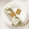 Twisted Wire Napkin Rings Wire Mesh Napkin Holders Golden Metal Napkin Rings Dining Table Accessories for Party Wedding Christmas Gatherings