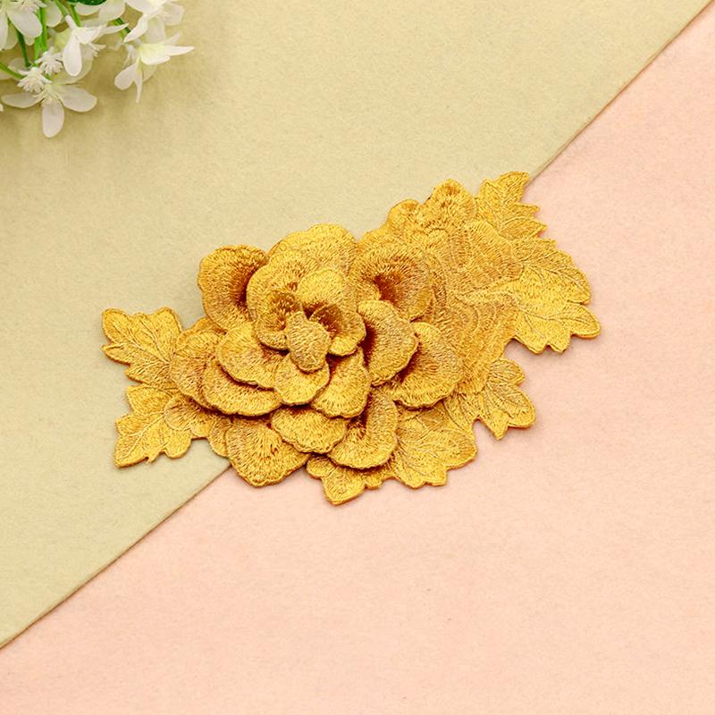 1 шт., нашивка ручной работы, модное платье, аксессуары, сумка, декор, 3D пион, вышитая аппликация, цветы, нашивки, одежда, шитье