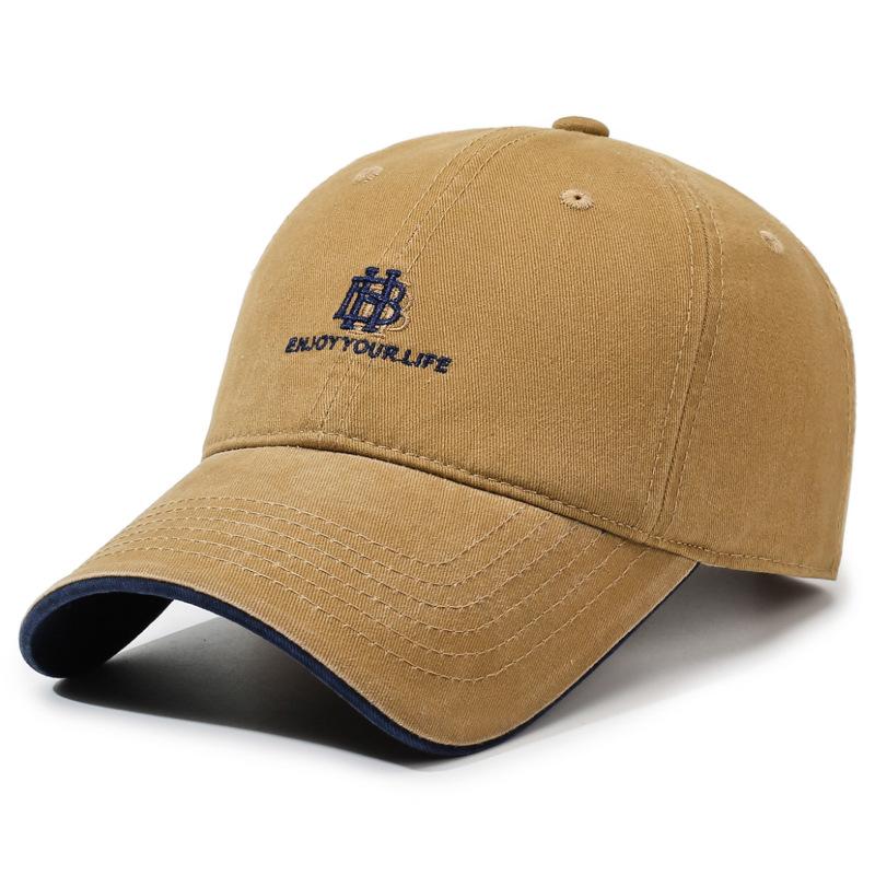 Vintage Embroidered Alphabet Baseball Cap Men'S And Women'S Versatile Sunshade Sun Protection Cap Tide Outdoor Casual Cap