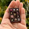 Miniature Trinket Shelf  Shelf Dollhouse Miniature Decor Multi Compartments Wooden Jewelry Display Tray Ring Storage