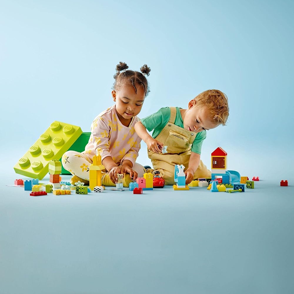 LEGO DUPLO Super Deluxe Container Educational Toy for Boys and Girls Ages 2-3 Building Blocks 10914