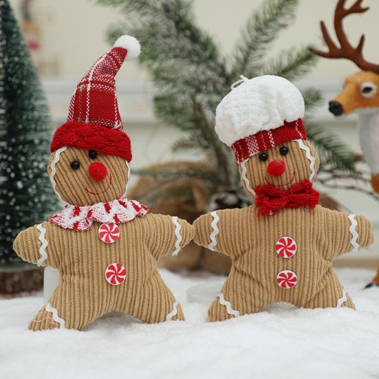 1/2 шт. Рождественский пряничный человечек, плюшевая кукла, игрушка, имбирный кулон, Рождество