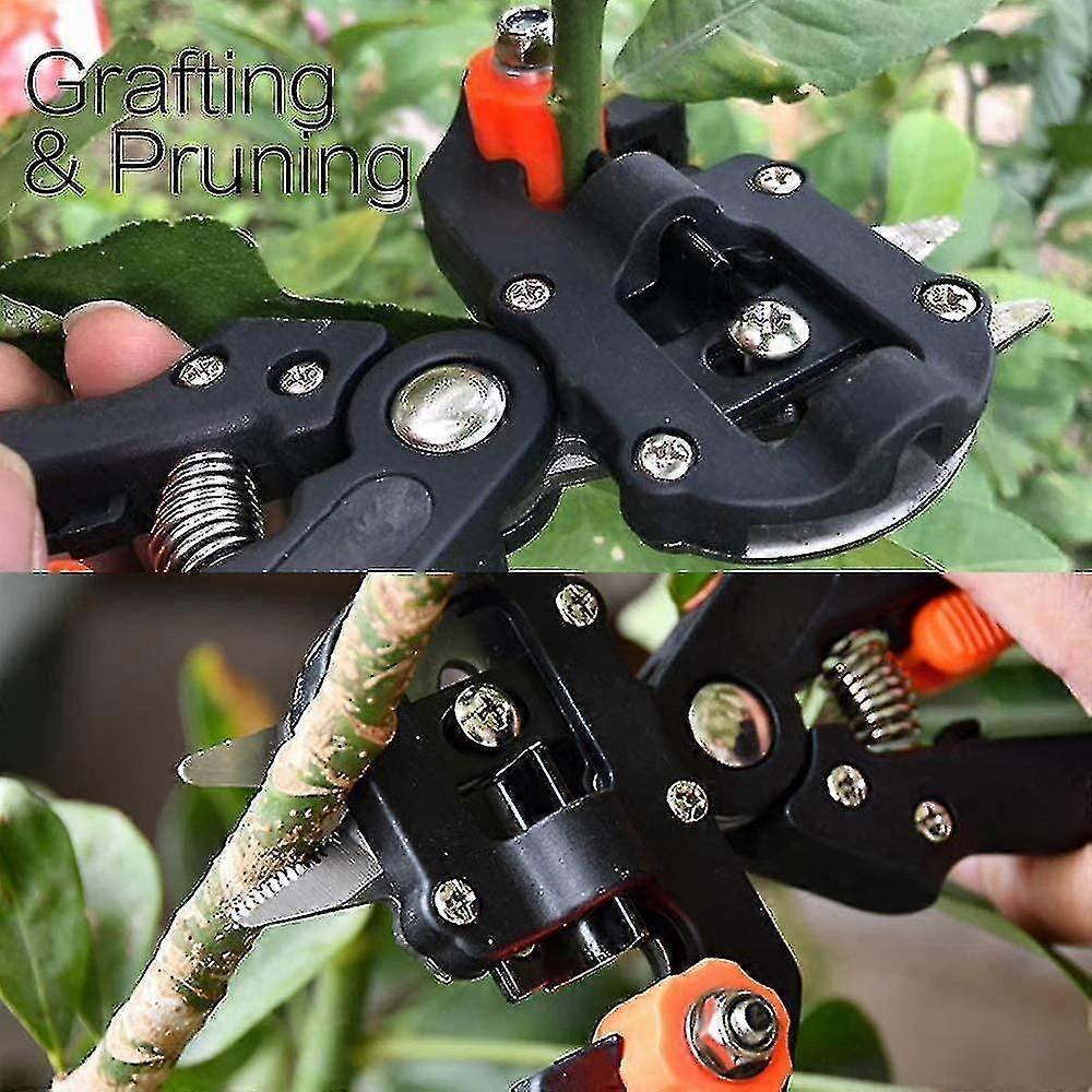 2-in-1 Grafting Tools Pruner Kit, V-graft U-graft, Perfect For Fruit Tree Grafting, Including Grafting Tapes, Grafting Knife & Replacement Blades