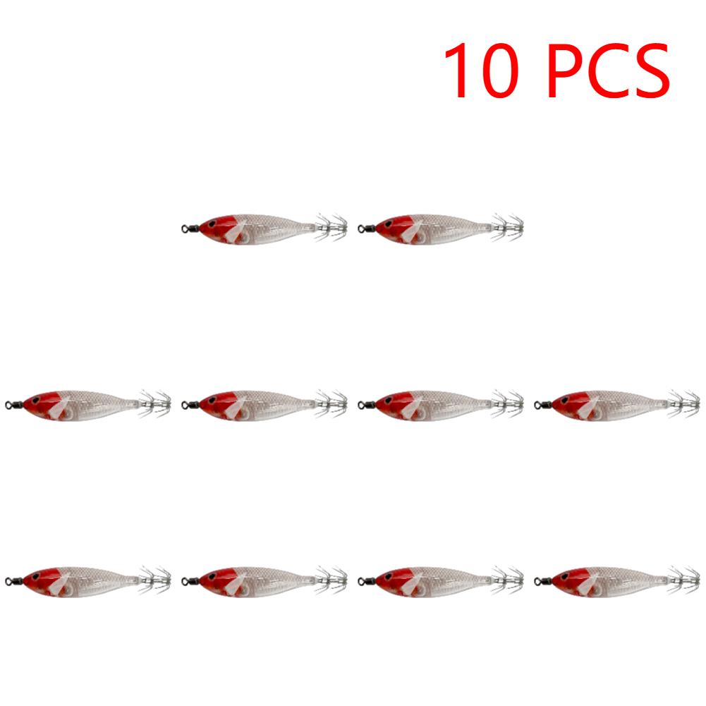 5,7 г/8 см Приманка для привлечения каракатицы Двойной крючок Реалистичный крючок для кальмара Рыболовные снасти Светящиеся джиг-крючки для кальмара Рыболовные аксессуары