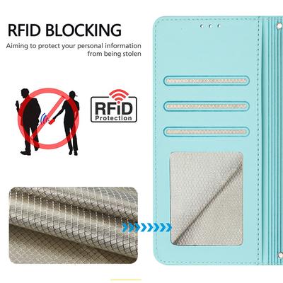 Для OnePlus 12 5G Чехол с ремешком Кожаный кошелек с RFID-защитой Чехол для телефона с рисунком кошки и мыши