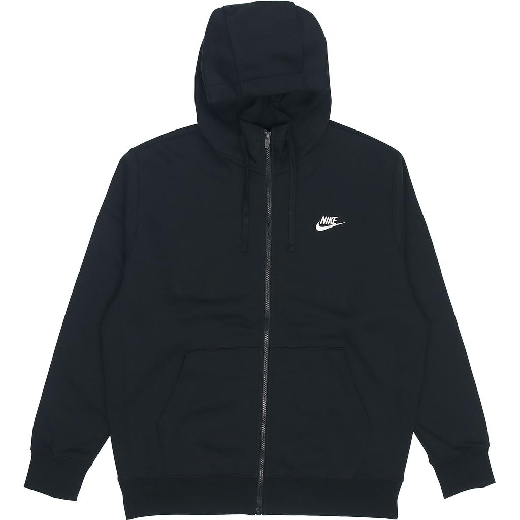 Nike Спортивная клубная флисовая куртка с капюшоном с вышитым логотипом, мужская верхняя одежда, черная BV2646-010