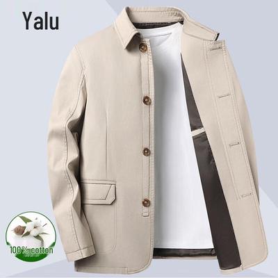 Мужская куртка Yalu из чистого хлопка в стиле business casual