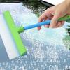 12-Inch Silicone Window Squeegee Kit Single Ultrafine Fiber Cloth Cover Reusable Car Cleaning Tool Glass Cleaning Mop Gadget