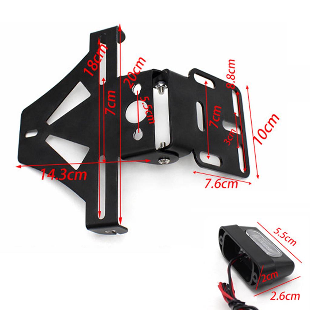 For Kawasaki Z750 Z800 Z900 Z1000 NINJA400 License Plate Frame Adjustable Rear License Plate Modification Motorcycle Accessories