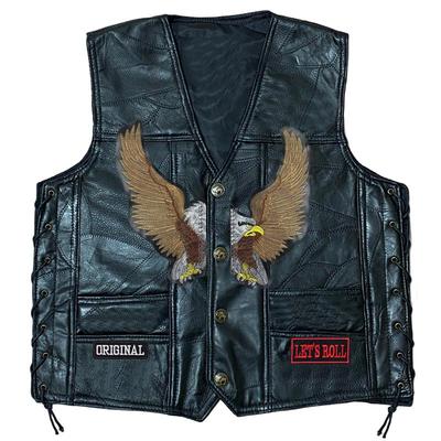 Жилет Street Punk Vest Куртка без рукавов Harley Мотоциклетный значок Вышитый жилет