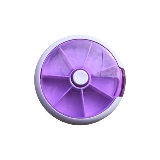 Портативная еженедельная коробка для таблеток, 7 отделений, пыленепроницаемая, влагостойкая, поворотная прозрачная крышка, карманный размер, деловая поездка, путешествия на открытом воздухе