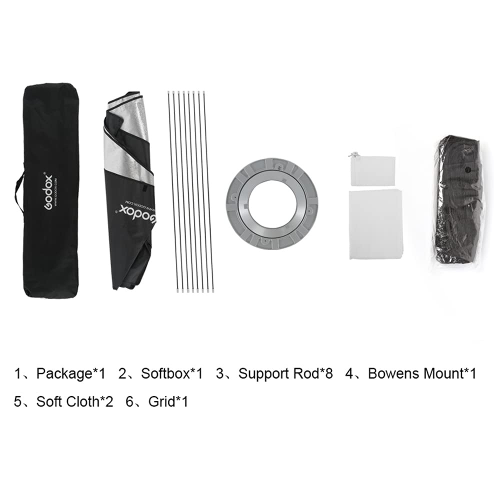 Godox Pro 95 см Octagon Honeycomb Grid Softbox Студийный софтбокс с креплением Bowens для студийной вспышки Strobe Light Grid Softbox 37" (Октагон 95см) [Элемент]