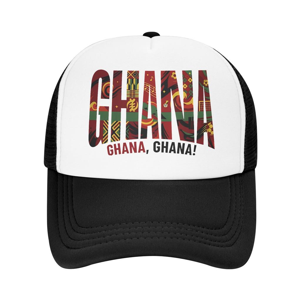 Ghana National Team Sun Hats yk Cute Unisex Adult Mesh Trucker Hat Wholesale Custom Logo Hunting Camping Baseball Caps Gift