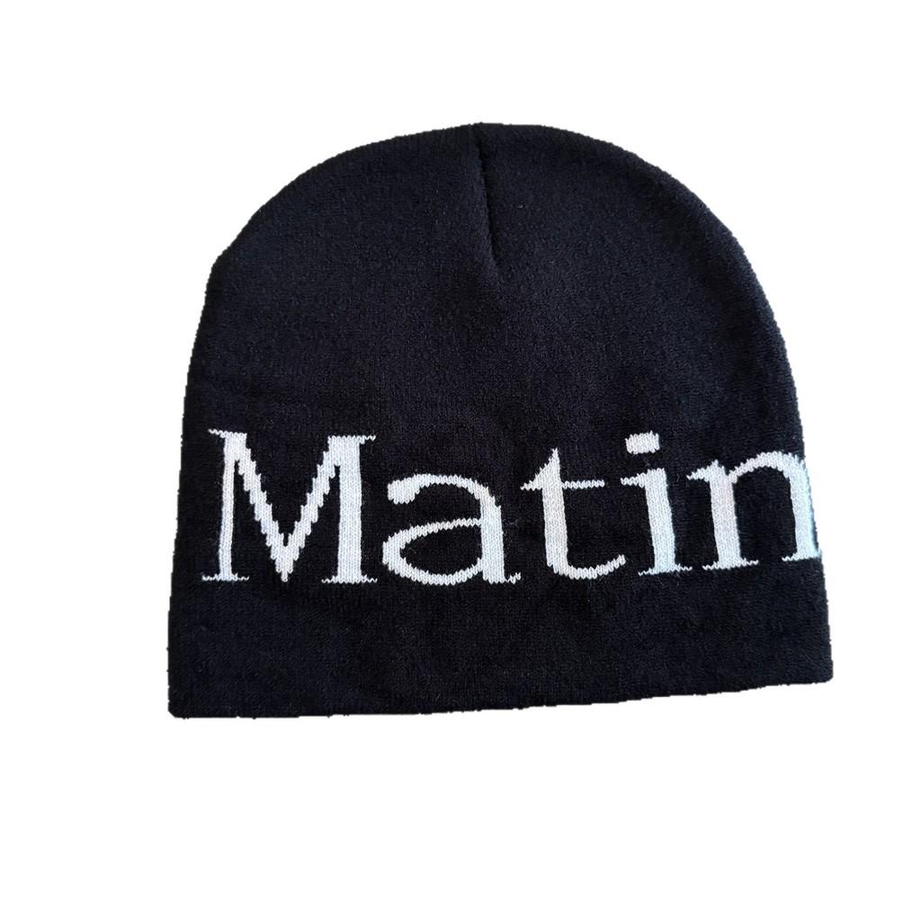 Буква Уличная одежда Matin Вязаная шапка Тепло Защита ушей Холодная шапка Сезоны