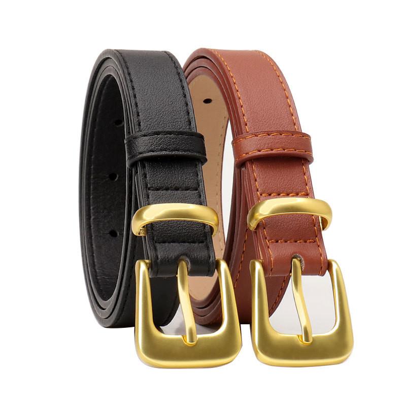 Stylish Faux Leather Belt For Women With Alloy Pin Buckle Elegant Casual Waist Accessory