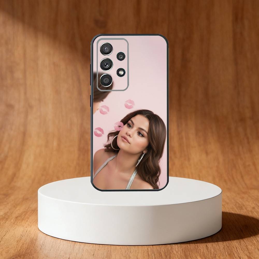 Чехол для телефона Singer S-Selena Gomez для Samsung S25, S24, S21, S22, S23, S30, Ultra, S20, Plus, Fe, Note, 10, 9, 5G Черный
