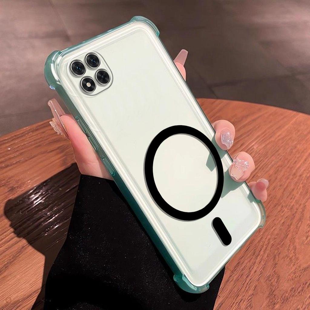 Магнитное кольцо DIY Гелевый чехол для Xiaomi Redmi Note 15 Pro+ Pro 5G POCO M8 Защита от падения с воздушными подушками по углам