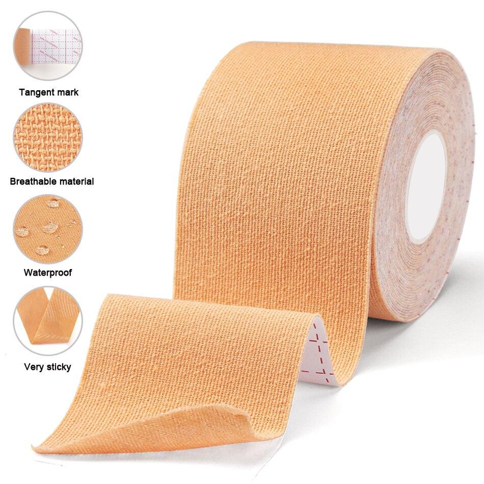 Прочный и безопасный спортивный кинезио тейп для мышц, эластичный пластырь для снятия боли в коленях, растяжений, спортивные наклейки для восстановления, фитнес-бандажи