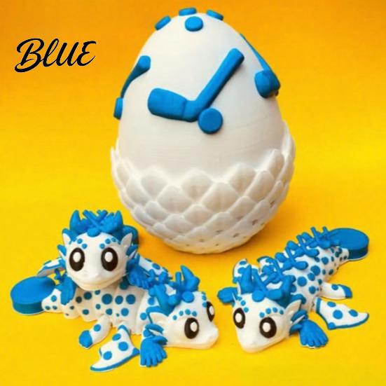 Ball Dragon Collectible 3D Printed Egg Ornament Toy with Figurine Inside Sports Inspired Fidget Toy Stress Relief Statue for Kids Adults Home Office