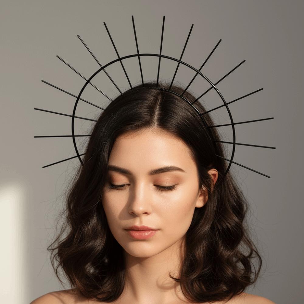 Gothic Spiked Headpiece Lolita Renaissance Cosplay Headband Gorgeous Glory Sun Crown Cosplay Event