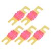 Hihaha Mini ANL Fuse 125A / Car Audio CD Fuse / Durable / Set of 5 Golden Cherry
