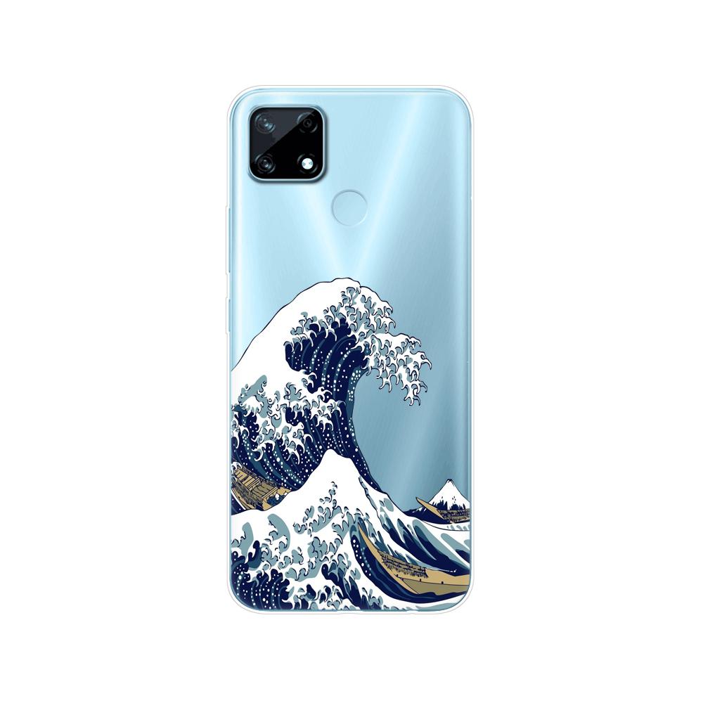 Для Realme C12 C25 C25S 7i Global Чехол Силиконовая задняя крышка для Realme Narzo 20 30A Чехол для телефона ТПУ Мягкий чехол-бампер Etui