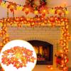 20ft 40 LED Maple Leaf Light String Halloween Thanksgiving Garden Party Decoration Lights Hold On And Flashing