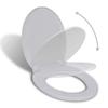 VidaXL WC Seat Soft Close White Oval Bathroom Toilet Seat 141762