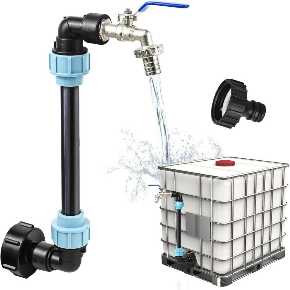 Metal Faucet Faucet Adapter Connection Kit IBC Barrel Heightening Faucet Kit Gardening Buckets