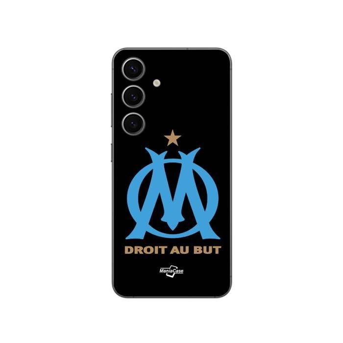 Чехол - MANIACASE - Samsung Galaxy S24 - Логотип OM Olympique de Marseille - Мягкий - Черный
