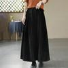 Юбка для женщин Повседневная Универсальная С высокой талией Длинные Свободные Брюки Утолщенная Приталенная Однотонная Юбка