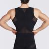 Men's Zippered Body Shaping Vest With Thin Buttons For Adjusting Chest And Abdomen