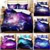 Galaxy Universe Outer Space Bedding Set Duvet Cover Bedroom Comforter Single Twin King Size Quilt Cover Home Textile