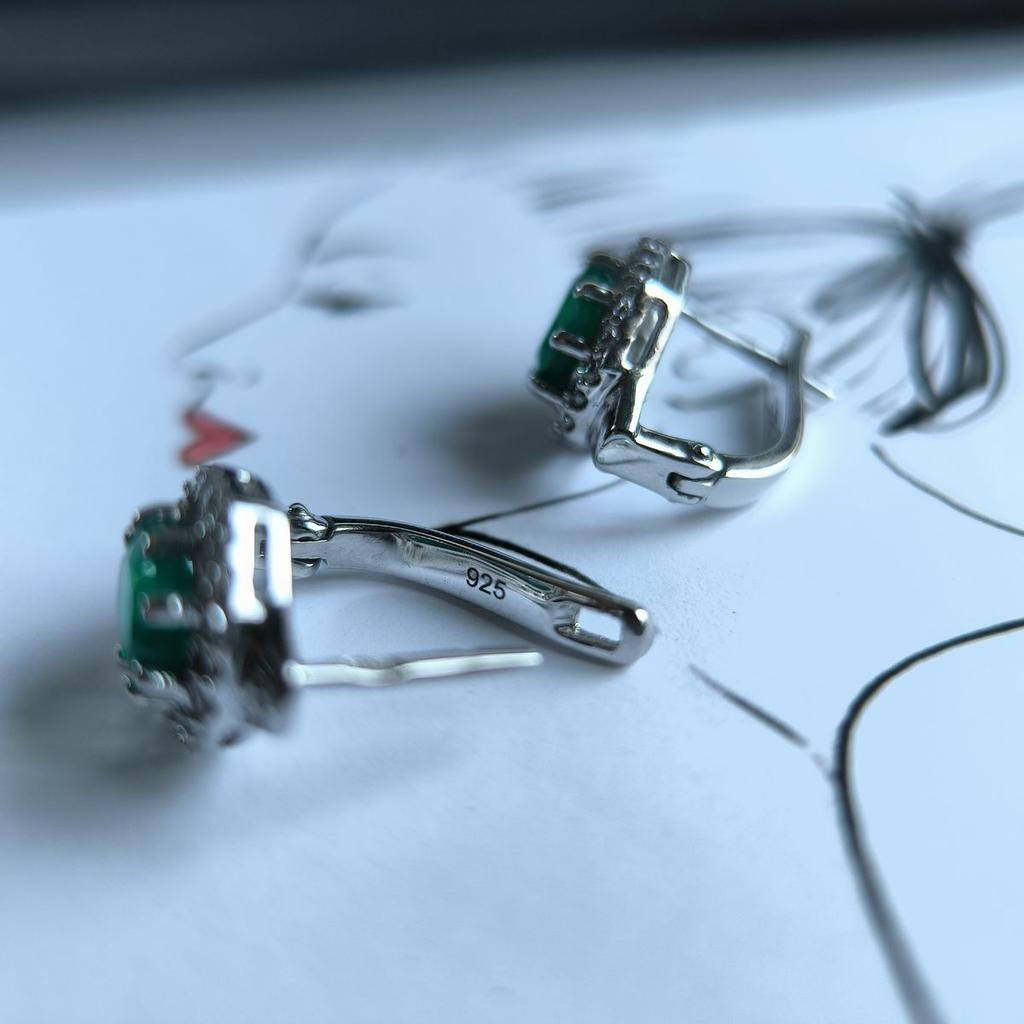 Silver Earrings with Natural Agate 3.252ct (2189848)