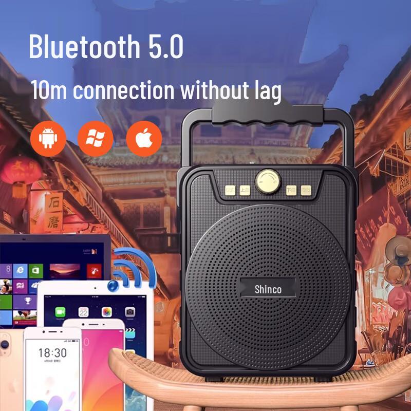 Shinco V36 Portable High-Volume Outdoor Bluetooth Speaker CN plug (adapter included)