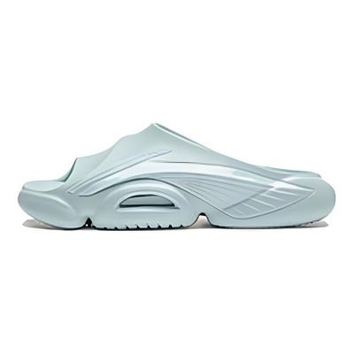Li Ning Badfive Slide Удобные универсальные толстые подошвы, увеличивающие рост, нескользящие износостойкие сандалии-слайды, мужские сандалии светло-зеленого цвета ABTU001-4