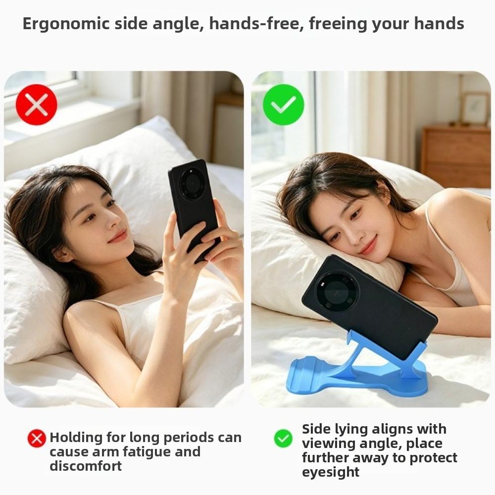 Curved Design Side-lying Phone Holder Non-Slip Cellphone Stand Mount For Lying Down