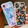 Кристальный чехол с принтом бабочки и стразами для iPhone 17 Pro Max Funda iPhone 16 Pro Max 15 14 13 11 Прозрачный мягкий силиконовый чехол из ТПУ