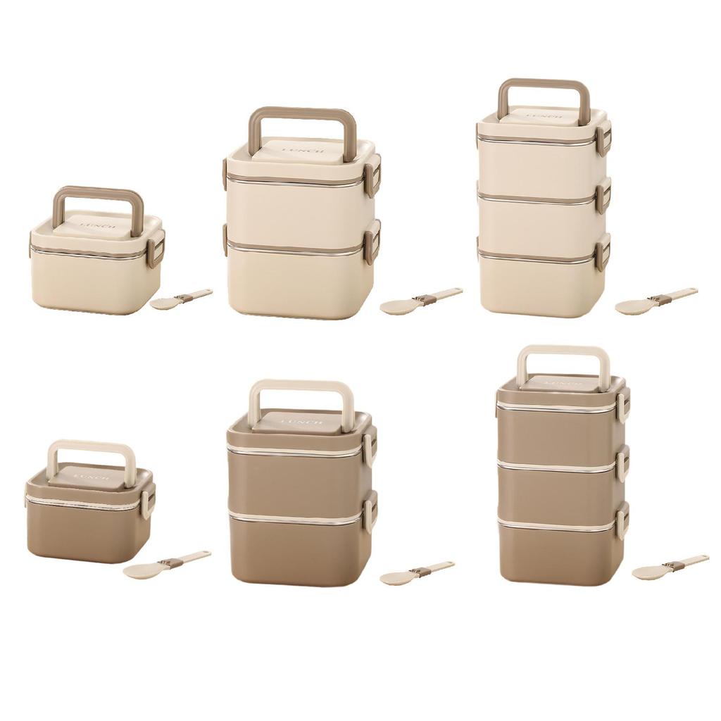 Коробка для бенто Микроволновая Легкая Герметичная Ланч-бокс для взрослых Штабелируемый Контейнер для приготовления еды