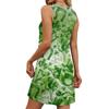 Women's Casual St. Patrick's Day Printed U-Neck Vest Dress With Side Pockets