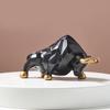 Bull Statue Geometric Resin Bull Decor Home Decoration for Friends Family Offices Rooms Desktop Nightstand Bookshelf Desk